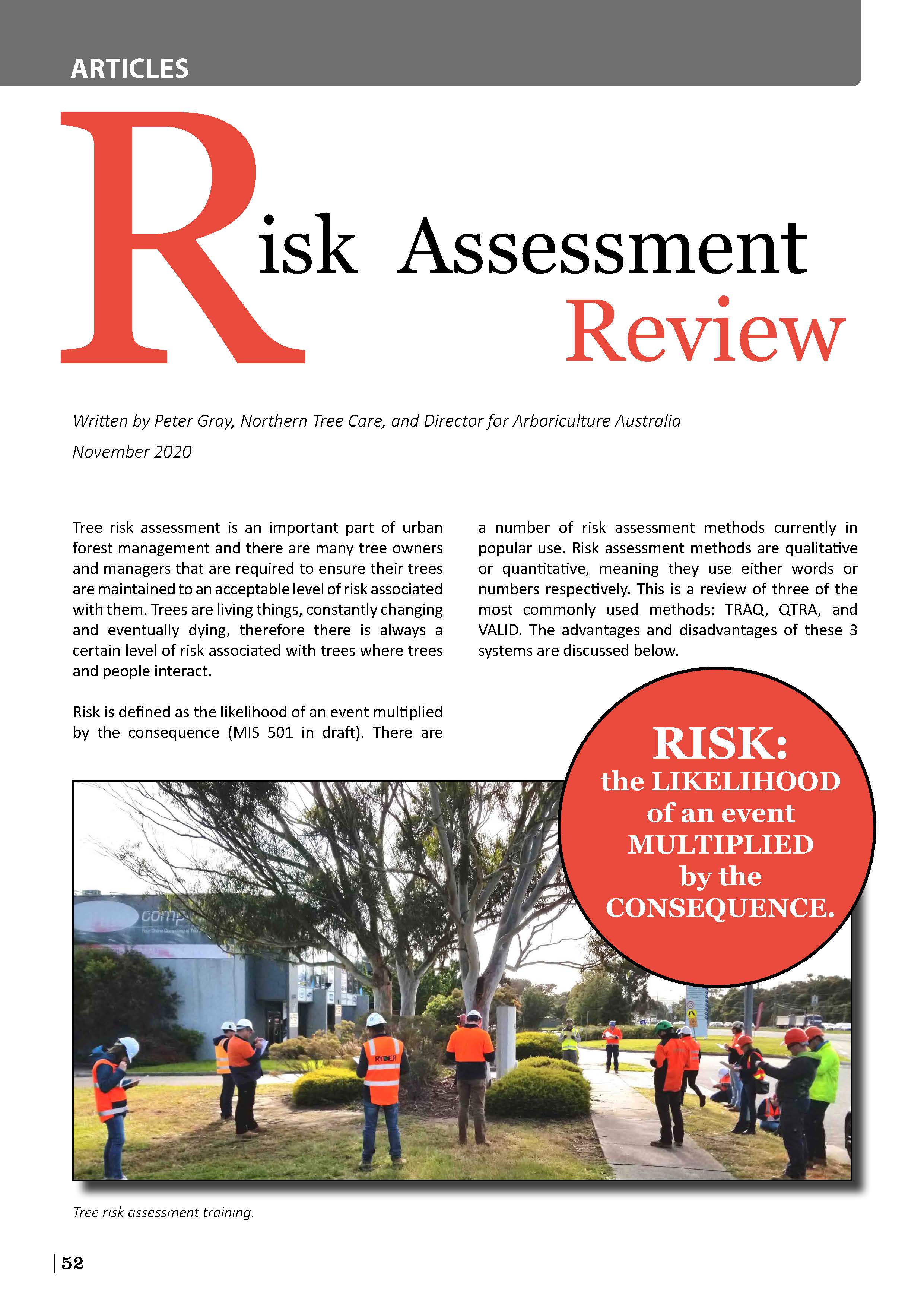 Tree risk assessment review article